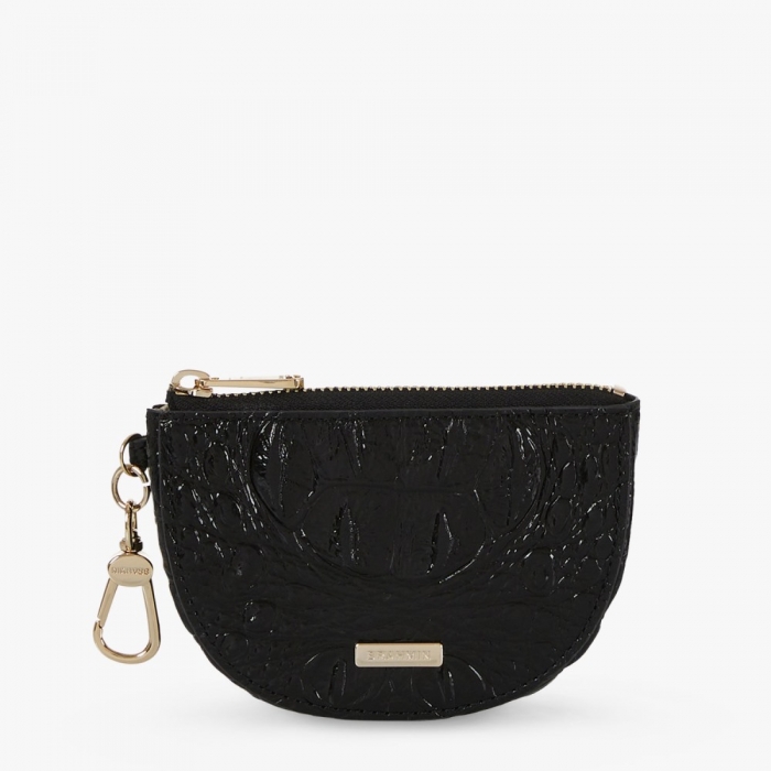Brahmin Britt Leather Coin Purse - Black Melbourne