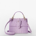 Brahmin Small Hallie Leather Satchel - Gentle Lavender Melbourne
