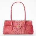 Brahmin Dayan Leather Satchel - Coral Snapdragon Melbourne