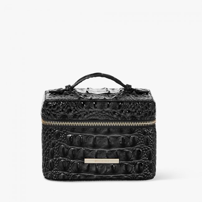 Brahmin Small Charmaine Leather Make-up Case - Black Melbourne