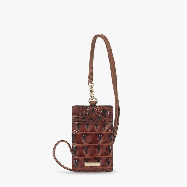 Brahmin Sawyer Leather Lanyard Holder - Pecan Melbourne