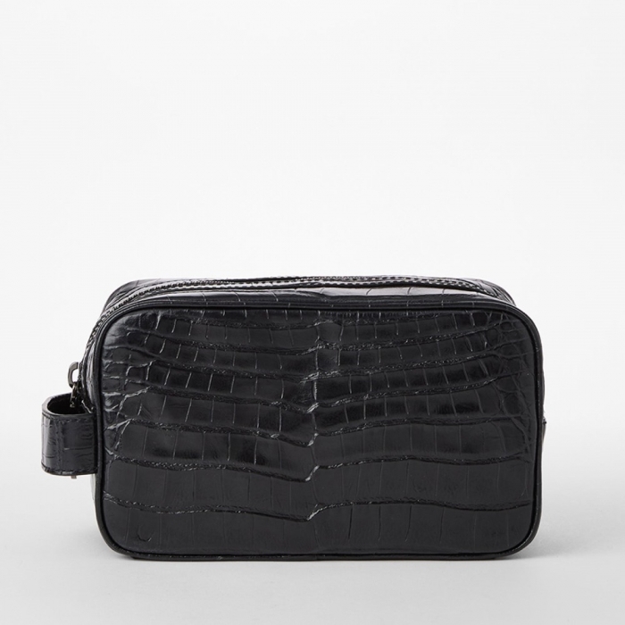 Brahmin Dylan Leather Toiletry Case - Black Baypoint