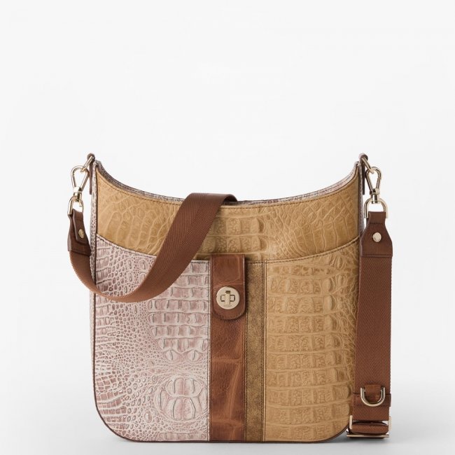 Brahmin Leia Leather Crossbody - Natural Flashback