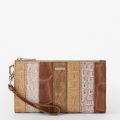 Brahmin Daisy Leather Wristlet - Natural Flashback