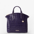 Brahmin Large Duxbury Leather Satchel - Voltage Violet Sirona