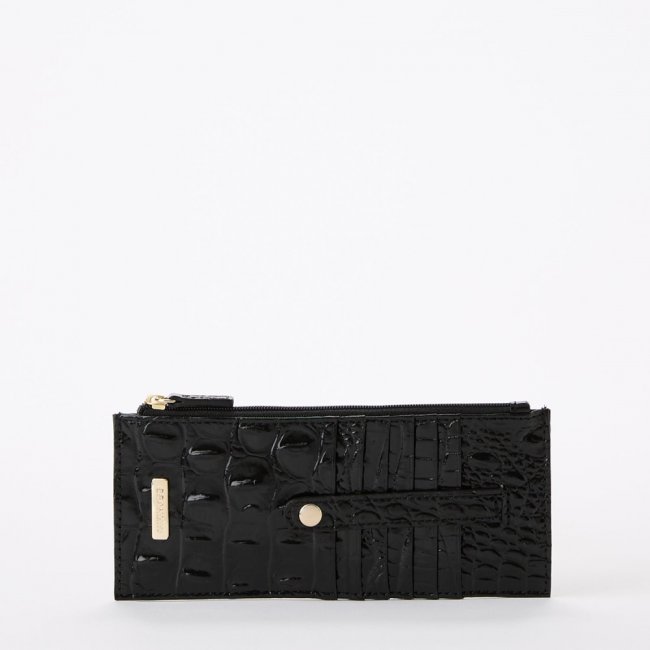 Brahmin Credit Card Leather Wallet - Black Melbourne