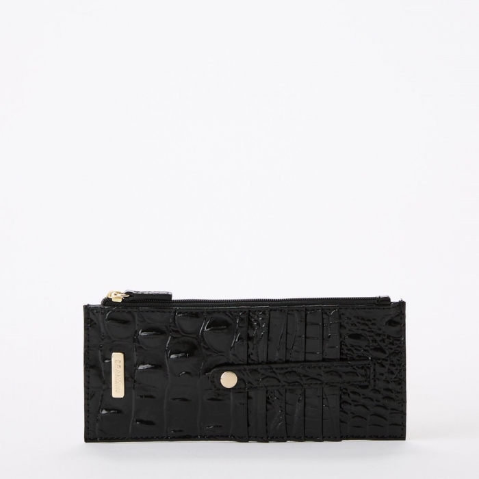 Brahmin Credit Card Leather Wallet - Black Melbourne