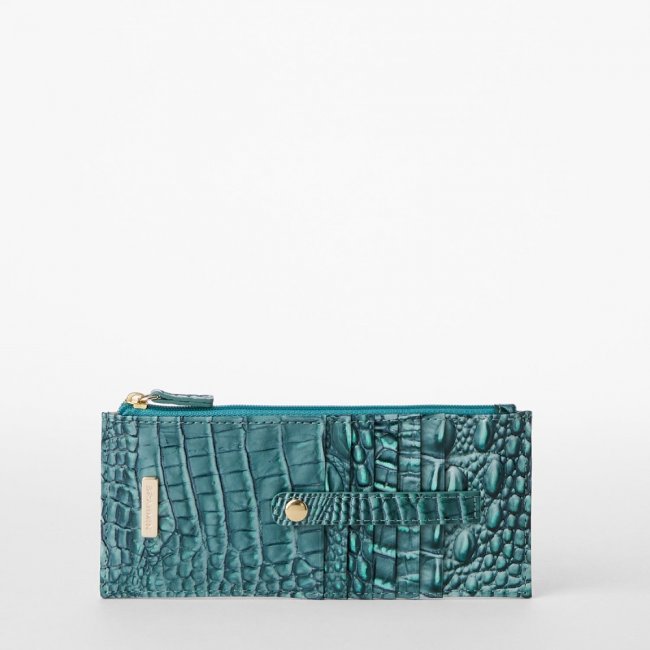 Brahmin Credit Card Leather Wallet - Spearmint Ombre Melbourne