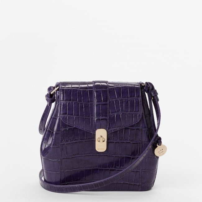 Brahmin Margo Leather Crossbody - Voltage Violet Sirona