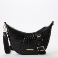 Brahmin Percy Leather Crossbody - Black Melbourne