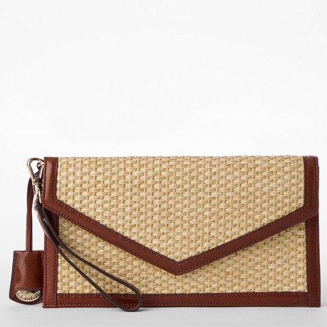 Brahmin Kaia Leather Clutch - Whiskey Maris