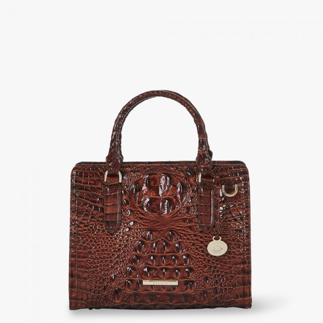Brahmin Cami Leather Satchel - Pecan Melbourne