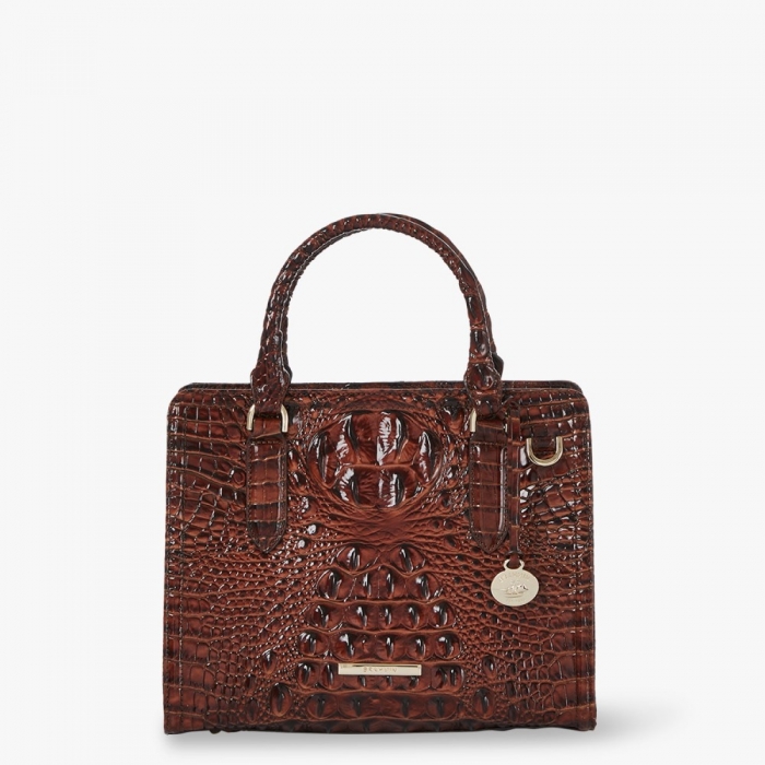 Brahmin Cami Leather Satchel - Pecan Melbourne