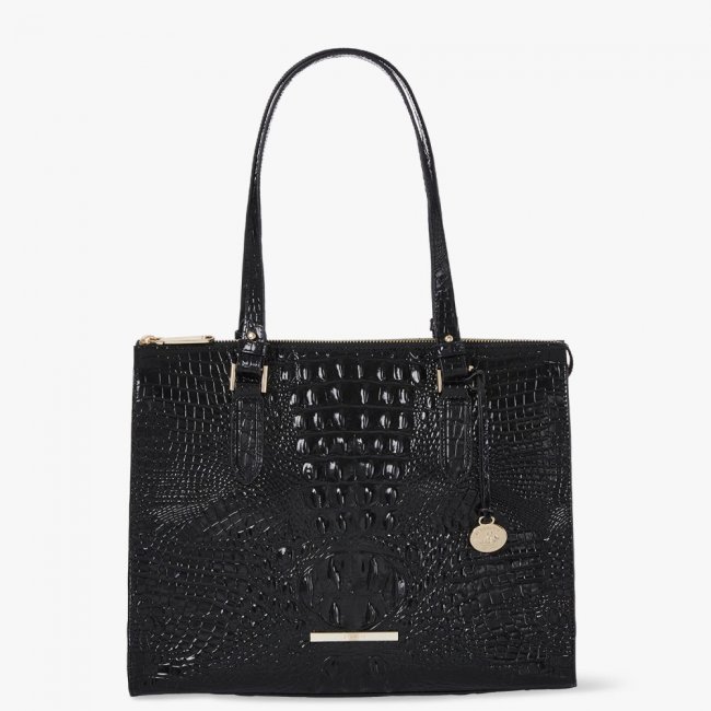 Brahmin Anywhere Leather Tote - Black