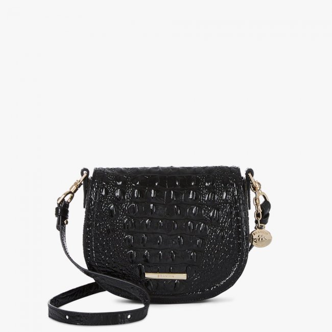 Brahmin Briar Leather Crossbody - Black Melbourne
