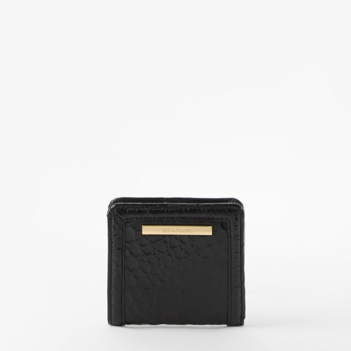 Brahmin Jane Leather Wallet - Black Hematite