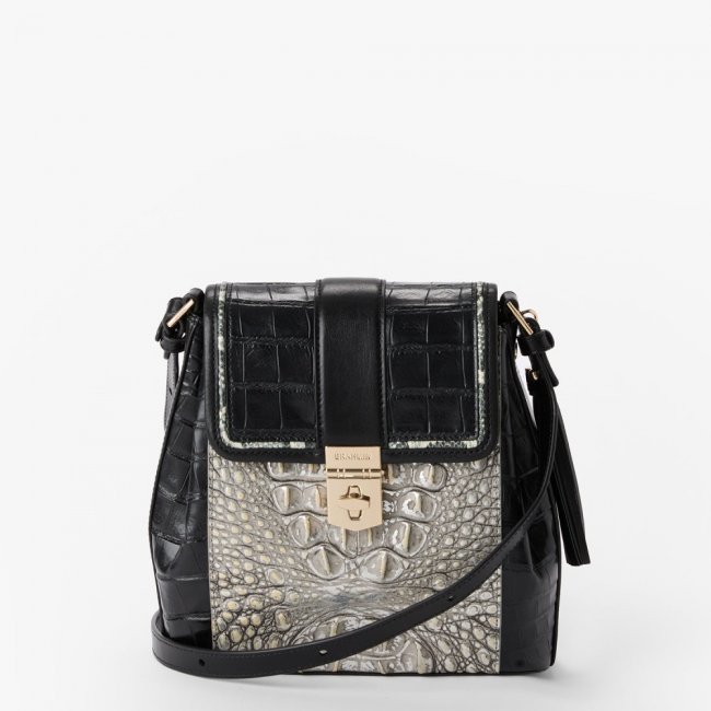 Brahmin Margo Leather Crossbody - Chrome Azurine
