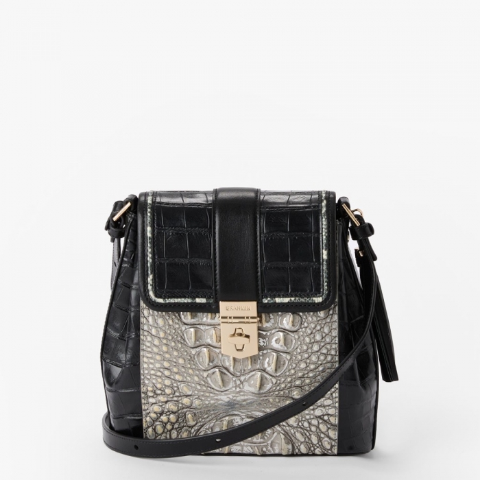 Brahmin Margo Leather Crossbody - Chrome Azurine