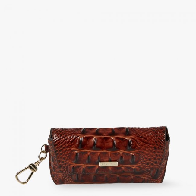 Brahmin Elora Leather Eyeglass Case - Pecan Melbourne