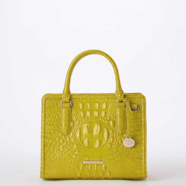 Brahmin Cami Leather Satchel - Chartreuse Melbourne