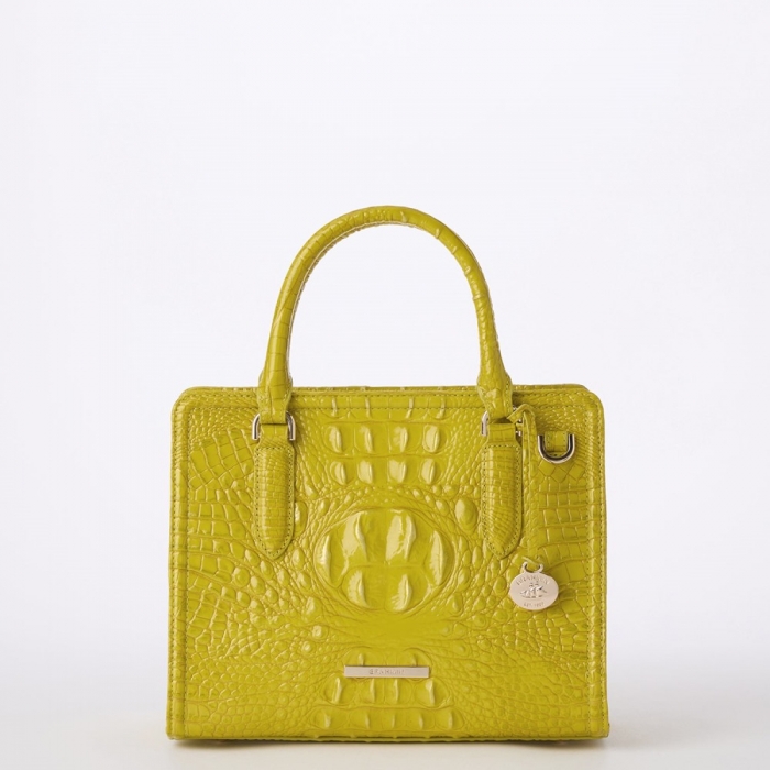 Brahmin Cami Leather Satchel - Chartreuse Melbourne