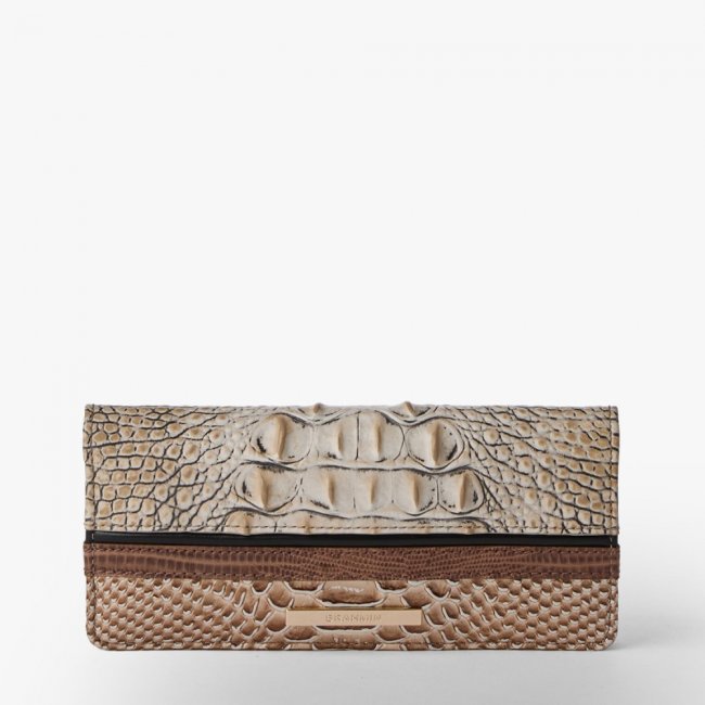 Brahmin Ady Leather Wallet - Timeless Taupe Skien