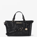 Brahmin Mini Asher Satchel - Black Melbourne