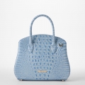 Brahmin Rosetta Leather Satchel - Heavenly Blue Melbourne
