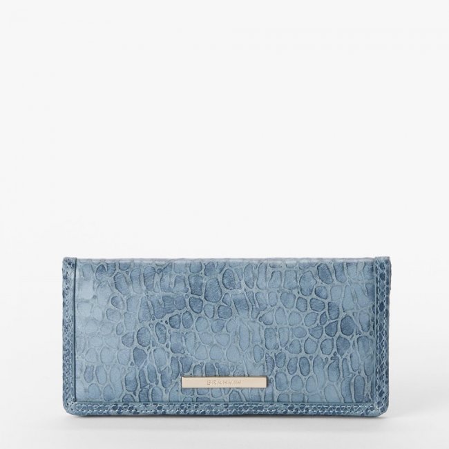 Brahmin Ady Leather Wallet - Bellbottom Blue Zostera