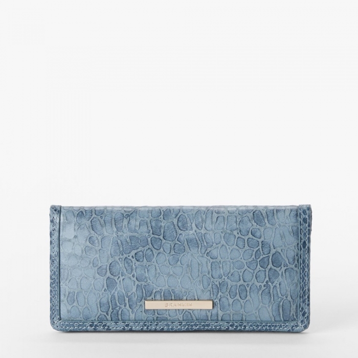 Brahmin Ady Leather Wallet - Bellbottom Blue Zostera