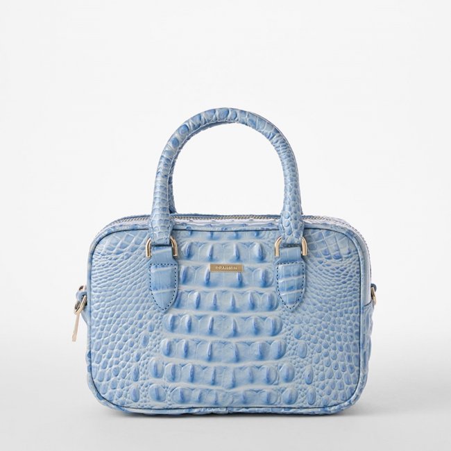Brahmin Mara Leather Satchel - Heavenly Blue Melbourne