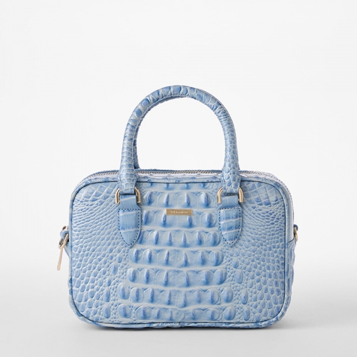 Brahmin Mara Leather Satchel - Heavenly Blue Melbourne