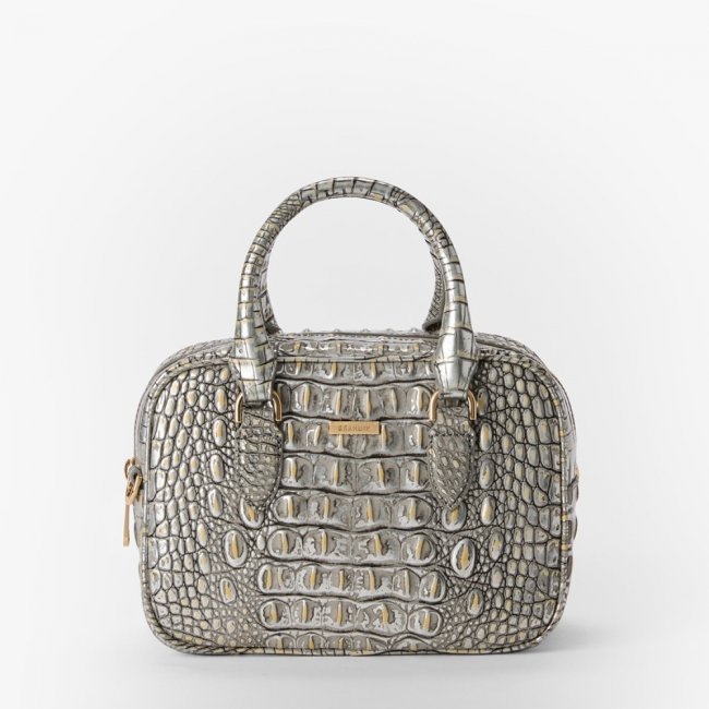Brahmin Mara Leather Satchel - Chrome Melbourne
