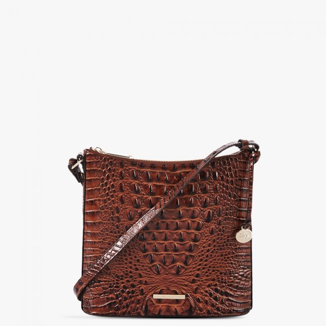 Brahmin Katie Leather Crossbody - Pecan Melbourne