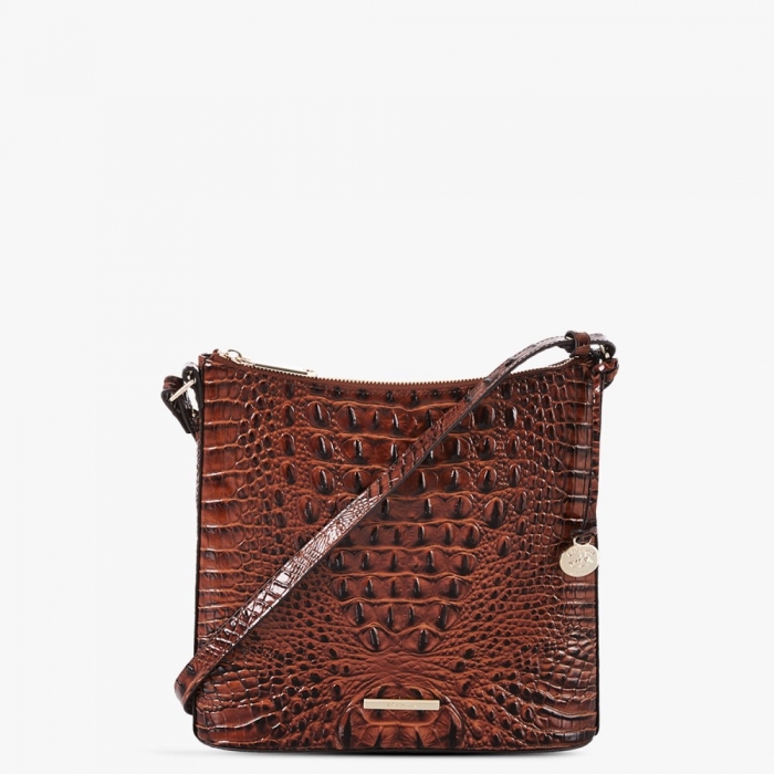 Brahmin Katie Leather Crossbody - Pecan Melbourne