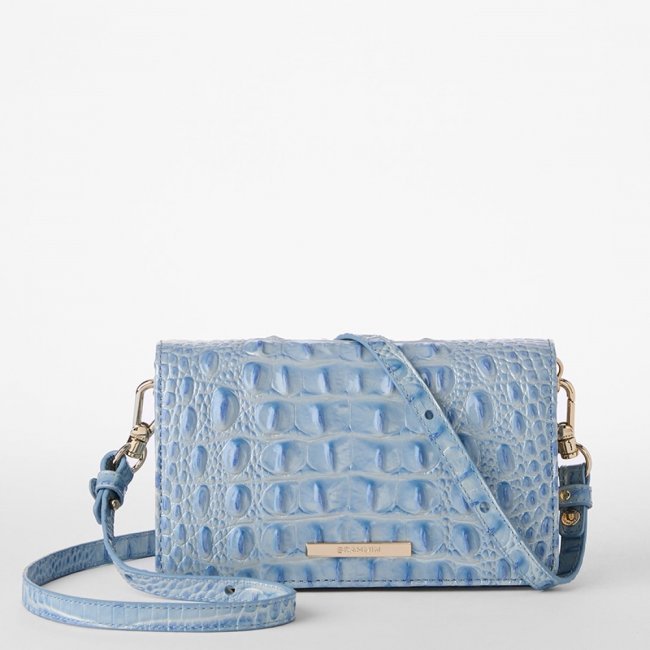 Brahmin Minuette Leather Crossbody - Heavenly Blue Melbourne