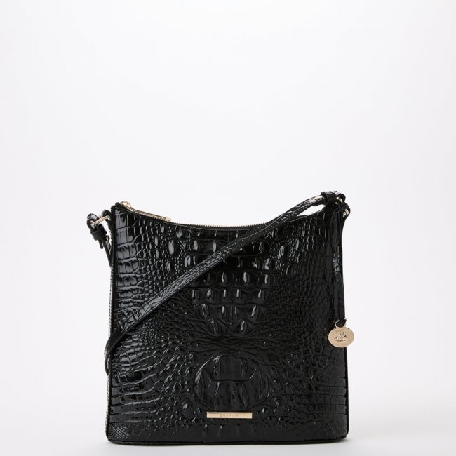 Brahmin Katie Leather Crossbody - Black Melbourne