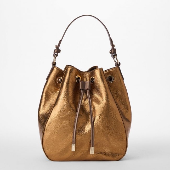 Brahmin Melinda Leather Bucket Bag - Bronze Saber