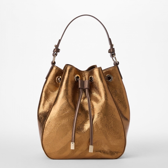 Brahmin Melinda Leather Bucket Bag - Bronze Saber