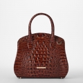 Brahmin Rosetta Leather Satchel - Pecan Melbourne