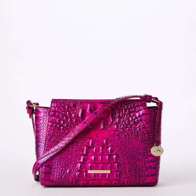 Brahmin Hillary Leather Crossbody - Voltage Violet