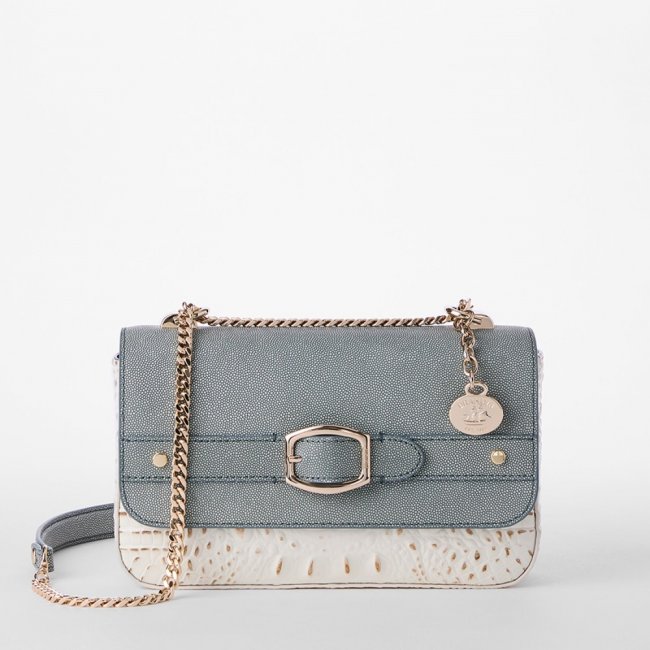 Brahmin Rosa Leather Crossbody - Snowball Minden