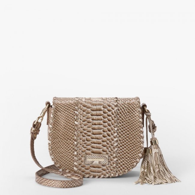 Brahmin Briar Leather Crossbody - Timeless Taupe Gisela