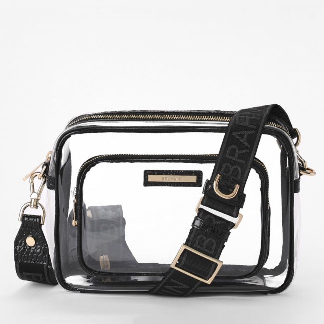 Brahmin Shea Transparent Crossbody - Black Seagate