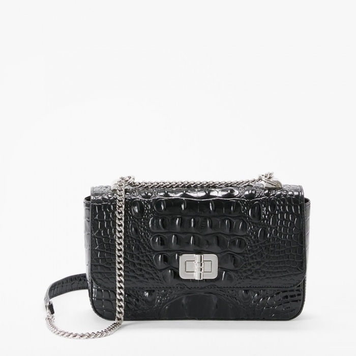 Brahmin Rosa - Black Melbourne Silver Hardware