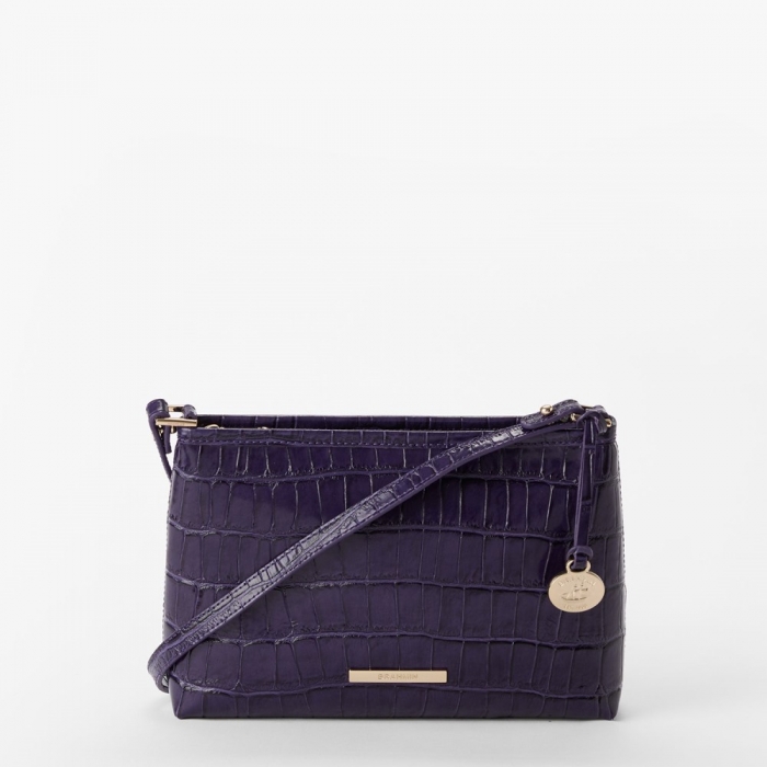 Brahmin Lorelei Leather Shoulder Bag - Voltage Violet Sirona