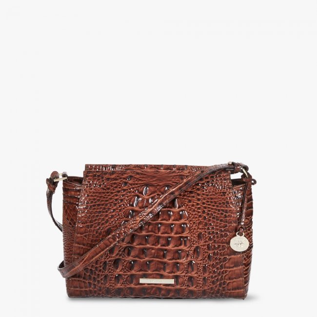 Brahmin Hillary Leather Crossbody - Pecan Melbourne