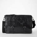 Brahmin Mason Leather Messenger Bag - Black Baypoint