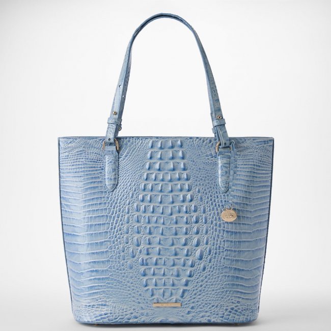 Brahmin Ezra Leather Tote - Heavenly Blue Melbourne