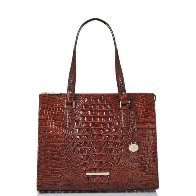 Brahmin Anywhere Leather Tote - Pecan
